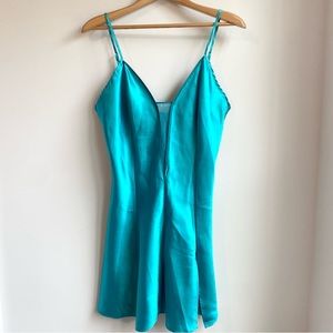 Victoria’s Secret gold label vintage lingerie slip teal size M